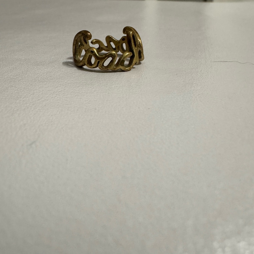 Coach Gold Tone Statement Ring